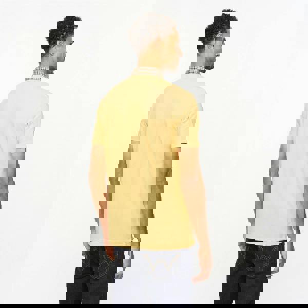 Gabicci V55GX19 Mens Laleham Short Sleeve Check Collar Oxford Polo Shirt Gabicci Vintage - PINEAPPLE