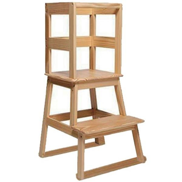 Gr8 Home Wooden Childrens Toddler Learning Step Stool Stairs Ladder Kitchen Helper Tower