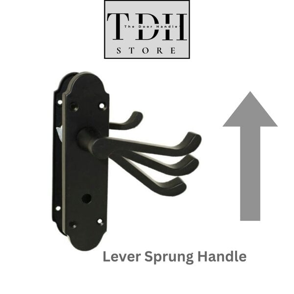 EDH Door Hardware Victorian Style Interior Matt Black Bathroom Door Handles - Classic Design