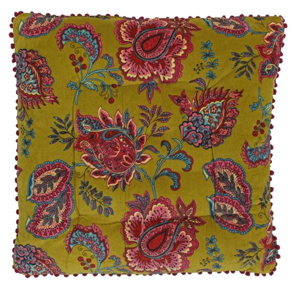 Riva Home Malisa Square Cushion Cover - Lemon Curry