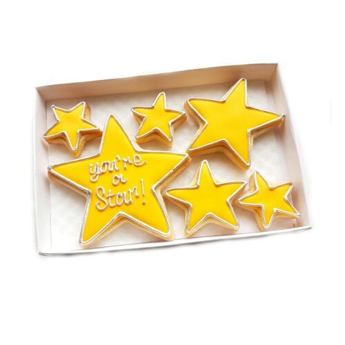 The Cookie Collaboration Hand-iced 'You're a Star!' Cookie LETTERBOX GIFT/Thank you/Well Done gift