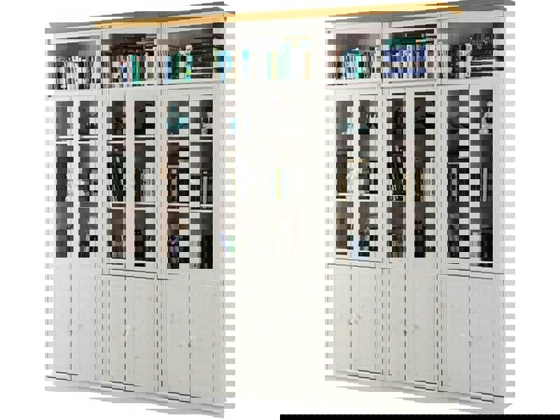 Dorel Home Anita Wall Unit 8 in white honey