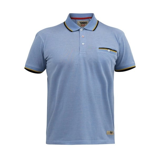 Duke Mens D555 Talbot Pique Jacquard Kingsize Polo Shirt - Blue