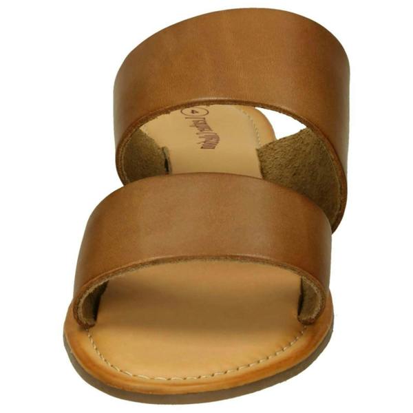 Leather Collection Ladies Leather Collection Double Strap Mules F00234