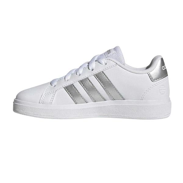 Adidas Childrens/Kids Grand Court 2.0 Trainers - White/Silver - 