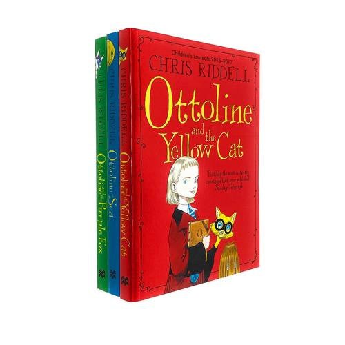 Chris Riddell 3 Books Set: Ottoline at Sea, Ottoline and The Yellow Cat, Ottoline and The Purple Fox