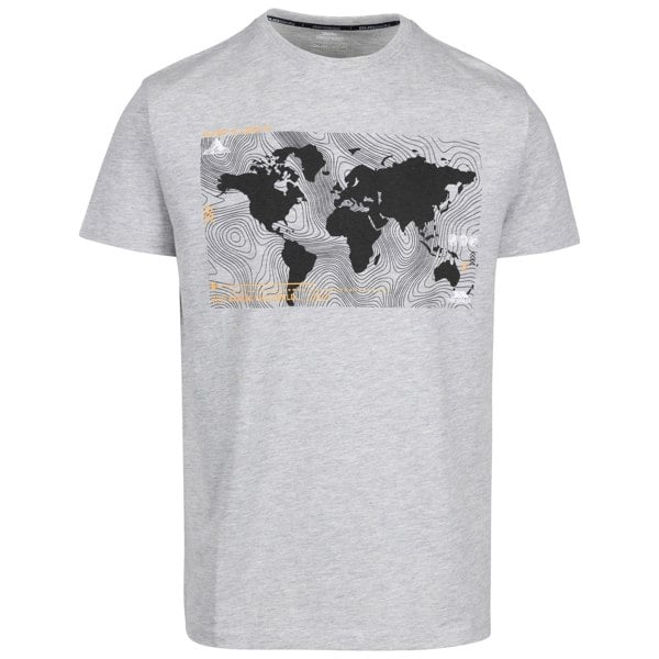 Trespass Mens Chera Printed T-Shirt - Grey Marl