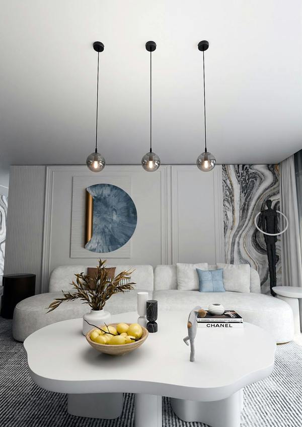 Emibig COSMO Pendant lamp  1 x E14 Black with Graphite Shade