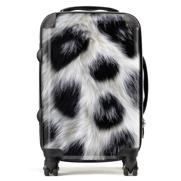 Warren Reed Snow Leopard Fur Print Design Suitcase