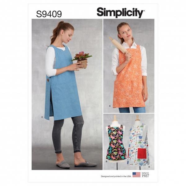 Simplicity Sewing Pattern 9409, Aprons for Women, A (XS-S-M-L-XL) - Easy