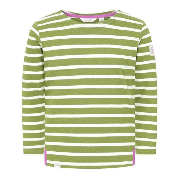 Lazy Jacks Girls Breton Top - Sage - 