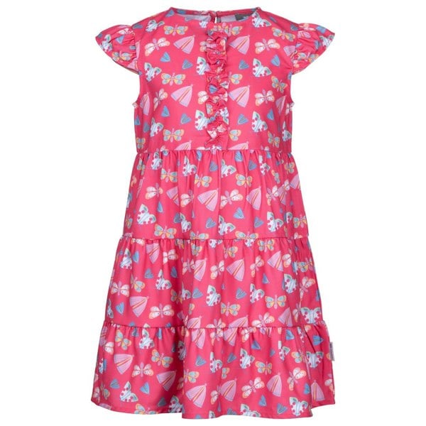 Trespass Girls Subtle Butterflies Casual Dress - Strawberry