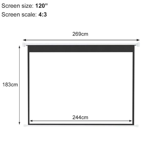 Wall Mount Electric Projector Screen for Home Theater Movie Projector Screens Living and Home