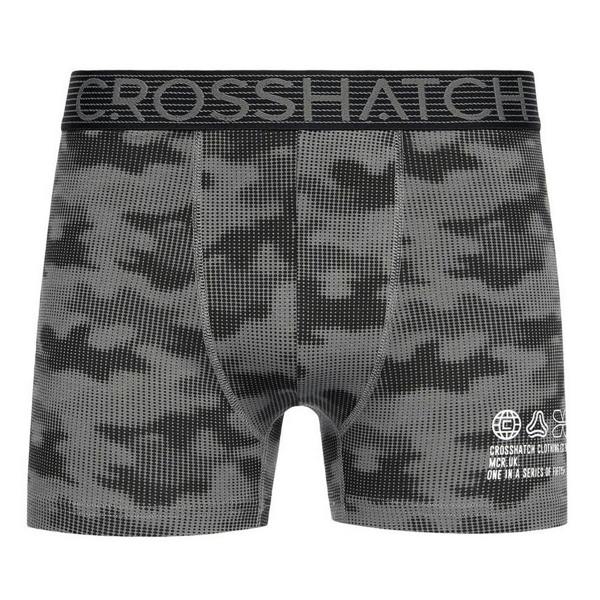 Crosshatch Mens Buzzard Boxer Shorts (Pack of 5) - Grey Marl/Black - 