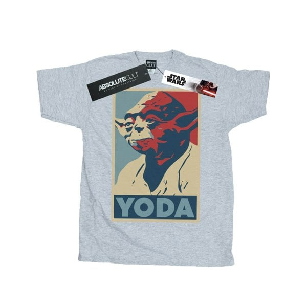 Star Wars Mens Yoda Poster T-Shirt - Sports Grey