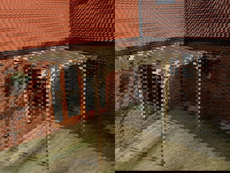 Arbor Garden Solutions Wall Mounted Wooden Pergola Kit - Corbel Design