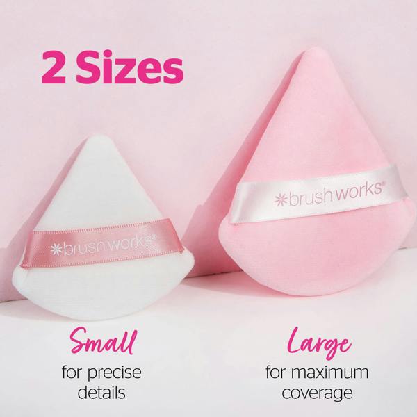 Brushworks Triangular Powder Puff Duo