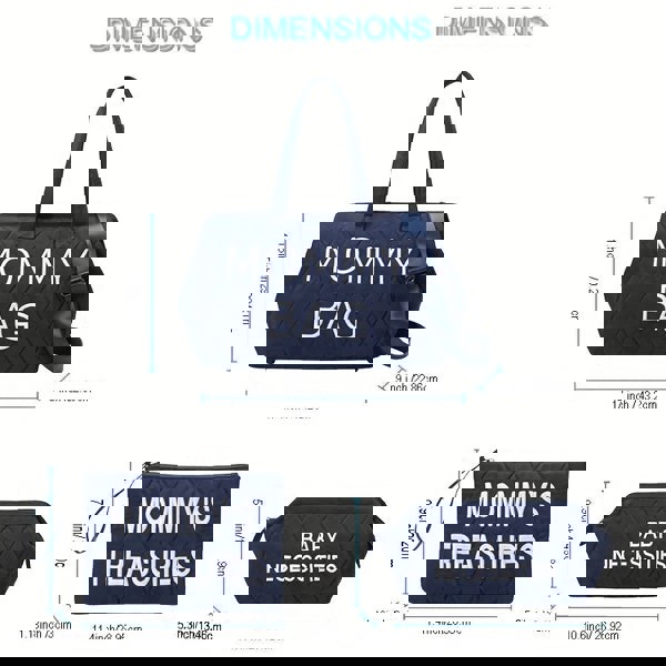 Anymom Mommy Baby Changing Bag Pink Handbag Diamond 5Pcs set with Changing Pad