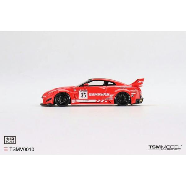 MCSlots LB-Silhouette Works GT Nissan 35GT-RR Ver.1 Red Black LBWK 1:43 Scale TSMV0010
