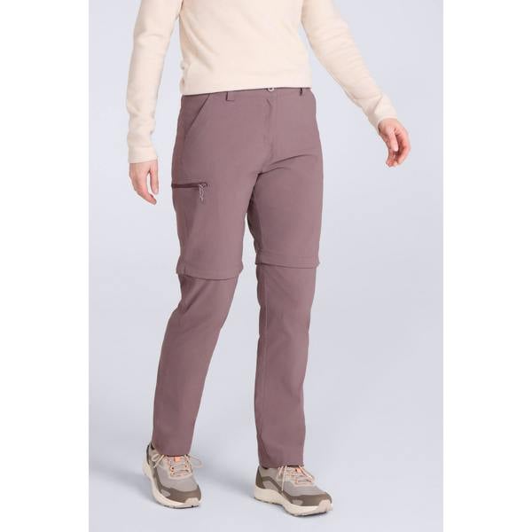 Mountain Warehouse Womens/Ladies Hiker Stretch Zip-Off Trousers - Brown - 