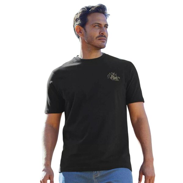 Atlas For Men Mens Round Neck T-Shirt (Pack of 4) - Yellow/Taupe/Black/Terracotta