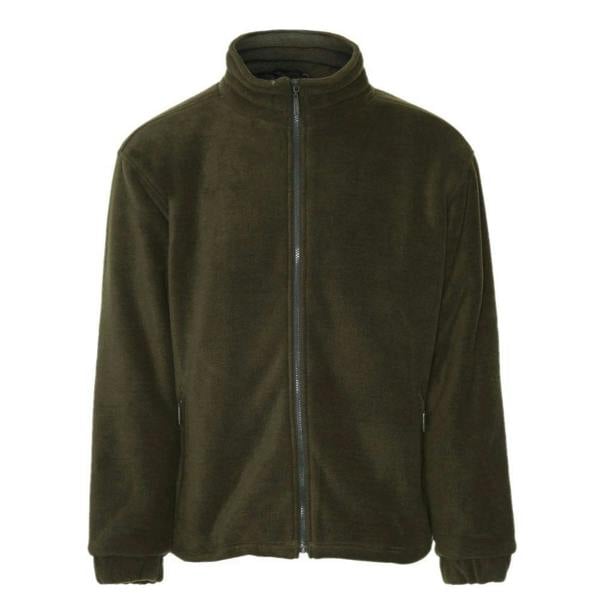 Champion Glen fleece jacket for men in green, shown with zip front and quilted lining