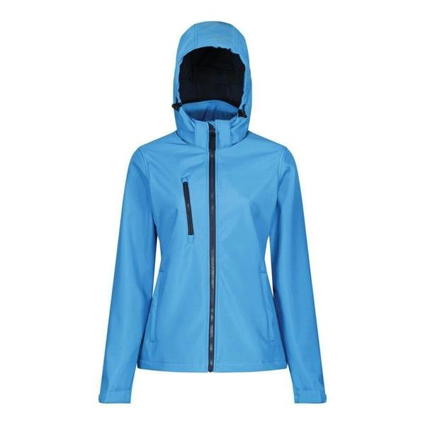 Regatta Womens/Ladies Venturer Hooded Soft Shell Jacket - French Blue/Navy