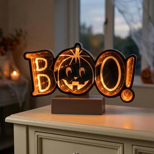 Garden Greatness LED Infinity Boo Pumpkin Light Display