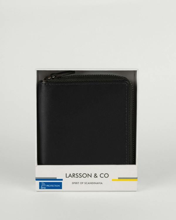 Larsson & Co Zip Up Leather Wallet