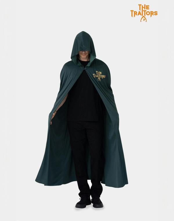 Vanilla Underground The Traitors Unisex Green Hooded Cloak 1 Piece Costume