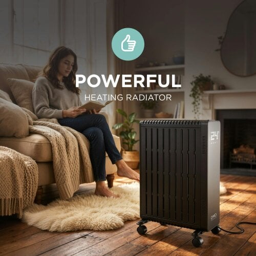 DMD Collective Smart WiFi Electric Radiator Heater with Remote & Timer 2500W