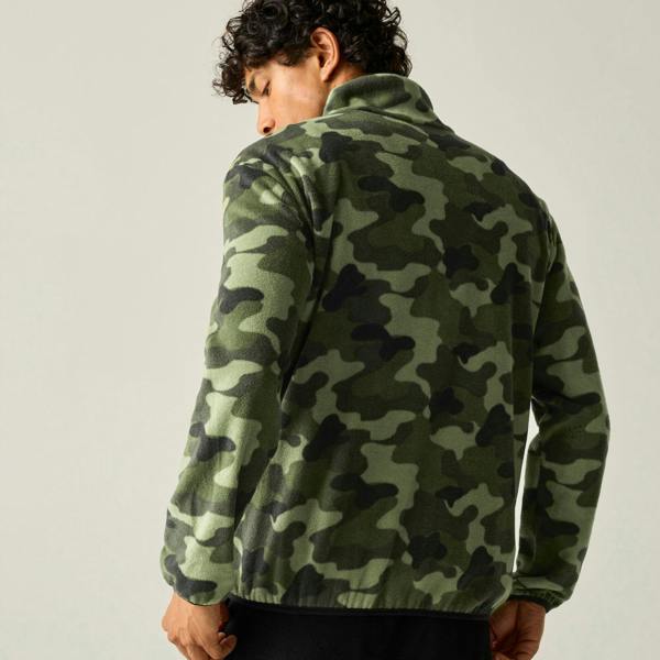 Regatta Mens Frankie Camouflage Fleece Jacket - Olive Night