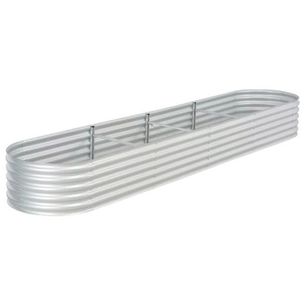 Berkfield Garden Raised Bed 400x80x44 cm Galvanised Steel Silver