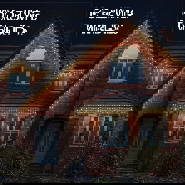 Eagle Connect Icicle lights Black Rubber 10cm space 60/40/20 Drop 10% 2M