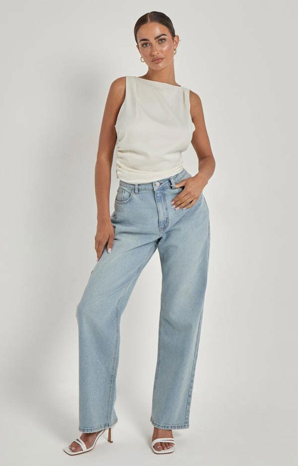 Urban Bliss Satin Tie Back Top