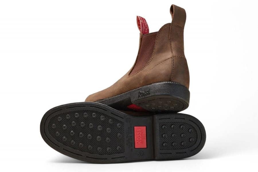 Rossi Boots Rossi 607 Booma Rustic Brown Leather Chelsea Boots