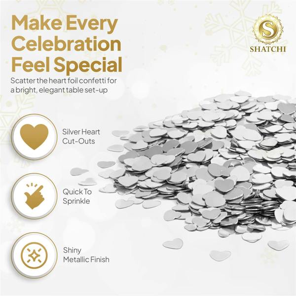 14g Gold Heart Confetti Table Scatter for Party Decorations and Romantic Occasions image 9