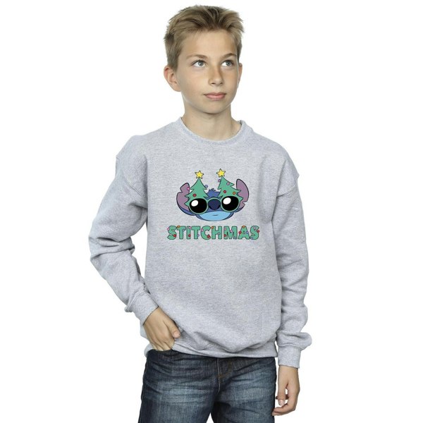 Disney Boys Lilo & Stitch Stitchmas Glasses Sweatshirt - Sports Grey