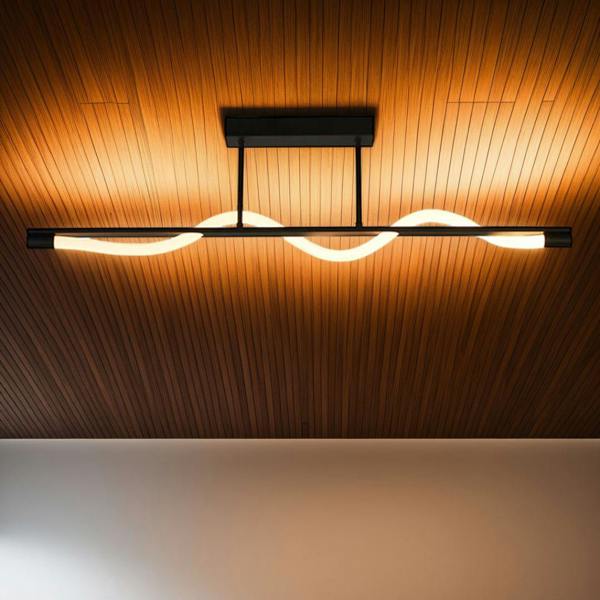 Pagazzi Lighting Diego Matte Black LED Semi Flush Ceiling Light