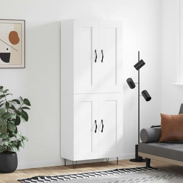 Berkfield Highboard White 69.5x34x180 cm Engineered Wood