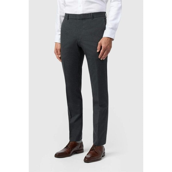 Limehaus Slim Fit Charcoal Stretch Trousers