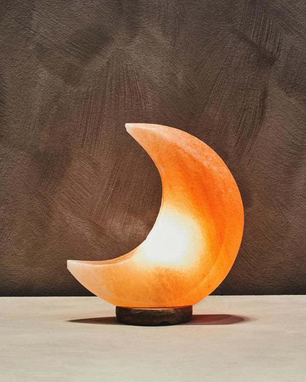 Interiors by Premier Nepal Crescent Moon Pink Natural Salt Lamp