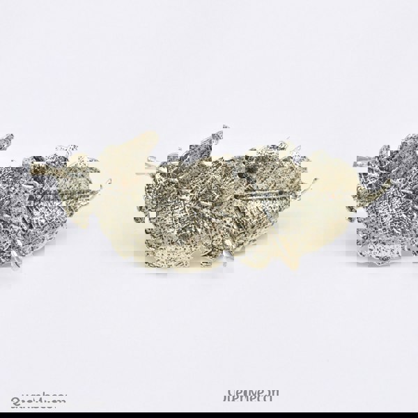 leaf hair barrette in antique gold