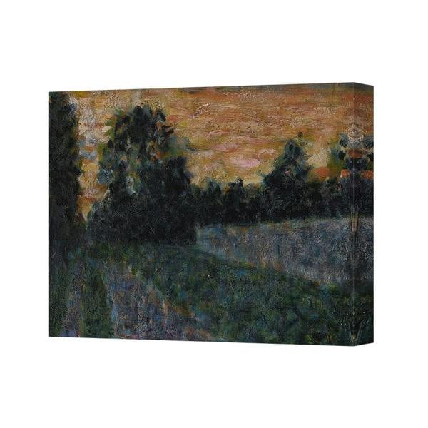Benjamin Tate Design Sunset Landscape Canvas Print Wall Art With Dense Trees 3681