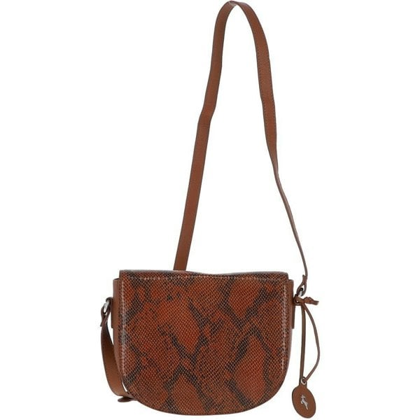 Ashwood Leather Snake Print Crossbody Saddle Bag: 63285