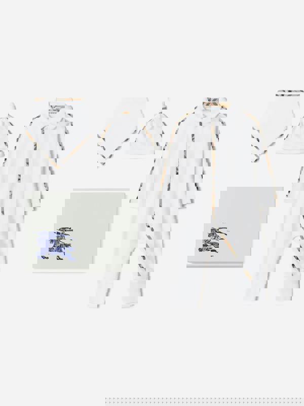 Burberry Kids Burberry Baby Hamilton Romper Gift Set in White