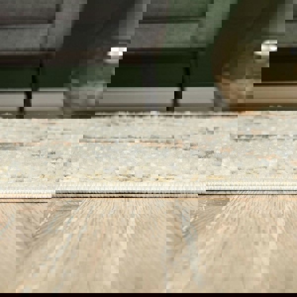 Moroccan Design Thick Shaggy Area Rugs Ivory Beige