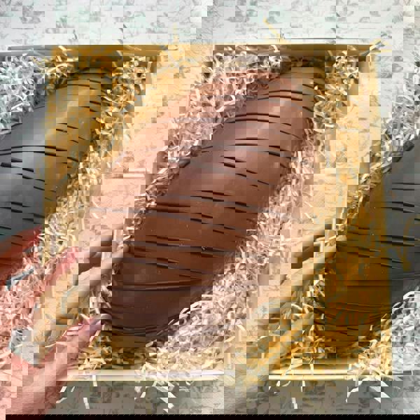 CHOC ON CHOC Giant Nutella and Candyfloss Easter Egg Half