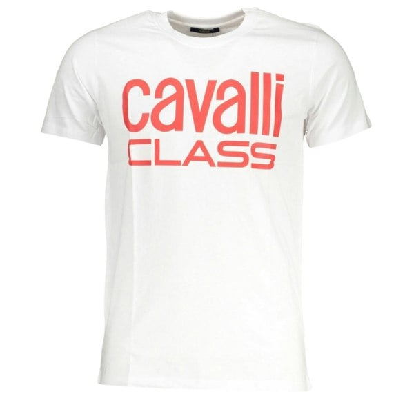 Cavalli Class Bold Red Logo White T-Shirt m