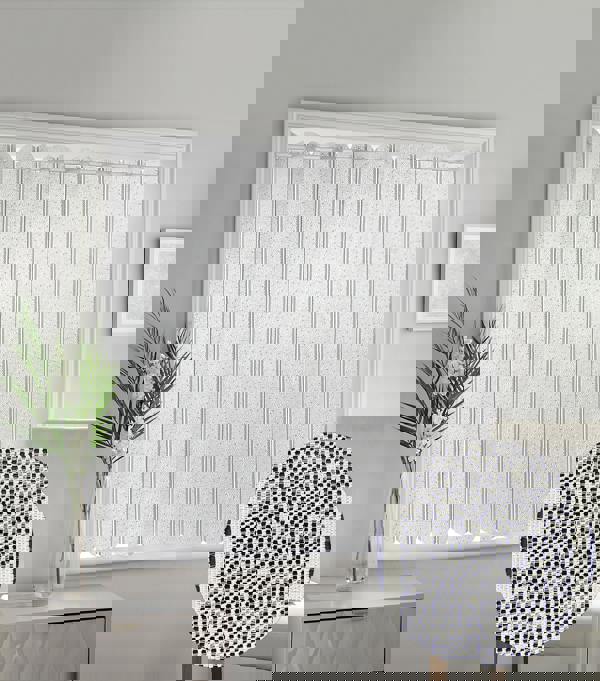 Tyrone Textiles White Plain Textured Voile Louvre Vertical Pleated Window Blind Panel